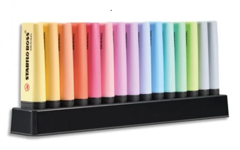Główne zdjęcie produktu STABILO BOSS zvýrazňovač ORIGINAL Pastel 15 ks Deskset