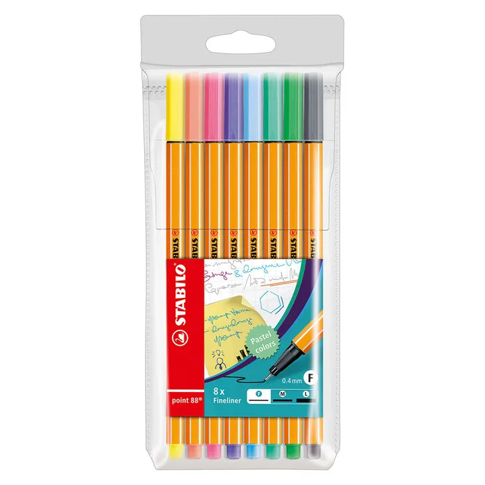 Główne zdjęcie produktu STABILO point 88 8 ks Sada "Pastel"