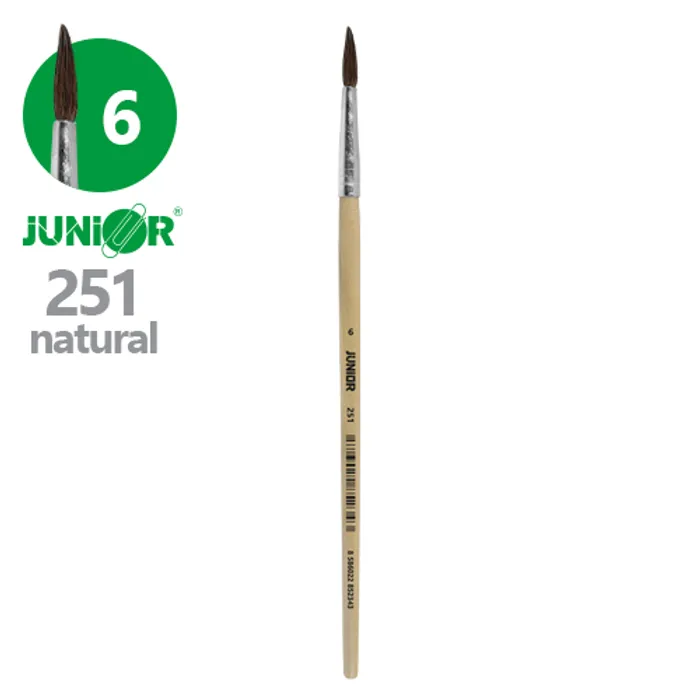 Główne zdjęcie produktu Štětec kulatý JUNIOR č. 6" 251 Natural
