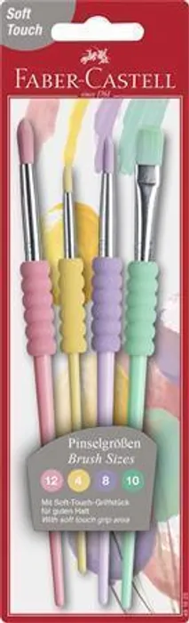 Główne zdjęcie produktu Štěteček Faber-Castell Soft pastelové, 4 ks