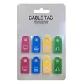 Następne zdjęcie produktu Etykiety na kable, organizacyjne, mix kolorów, średnica 6mm, 8 sztuk w opakowaniu