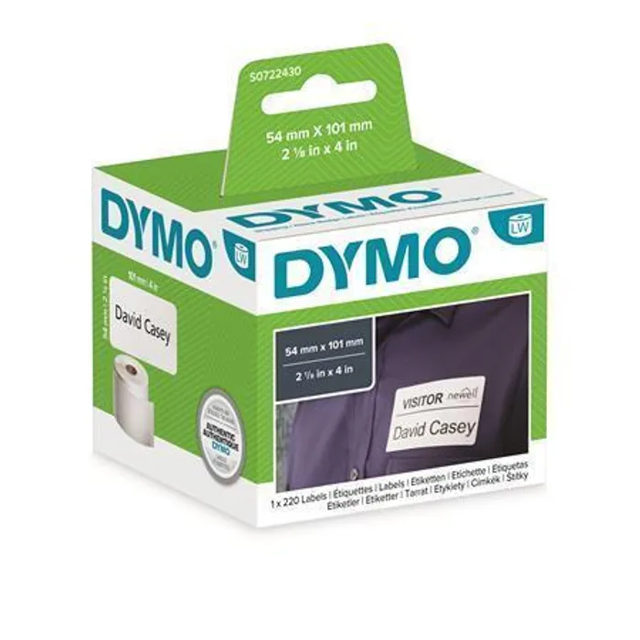 Główne zdjęcie produktu Štítky pro LW štítkovač, 101x54 mm, 220 ks, DYMO