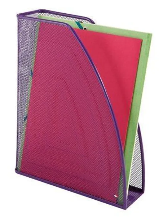 Główne zdjęcie produktu Stojan na časopisy, purpurová, A4/24x32, drátěný, ALBA