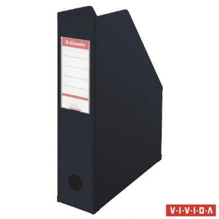 Główne zdjęcie produktu Stojan na časopisy, skládací, Vivida černá, 70 mm, PVC/ karton, ESSELTE
