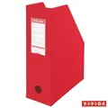 Następne zdjęcie produktu Stojak na czasopisma, składany, czerwony Vivida, 100 mm, PVC/karton, ESSELTE