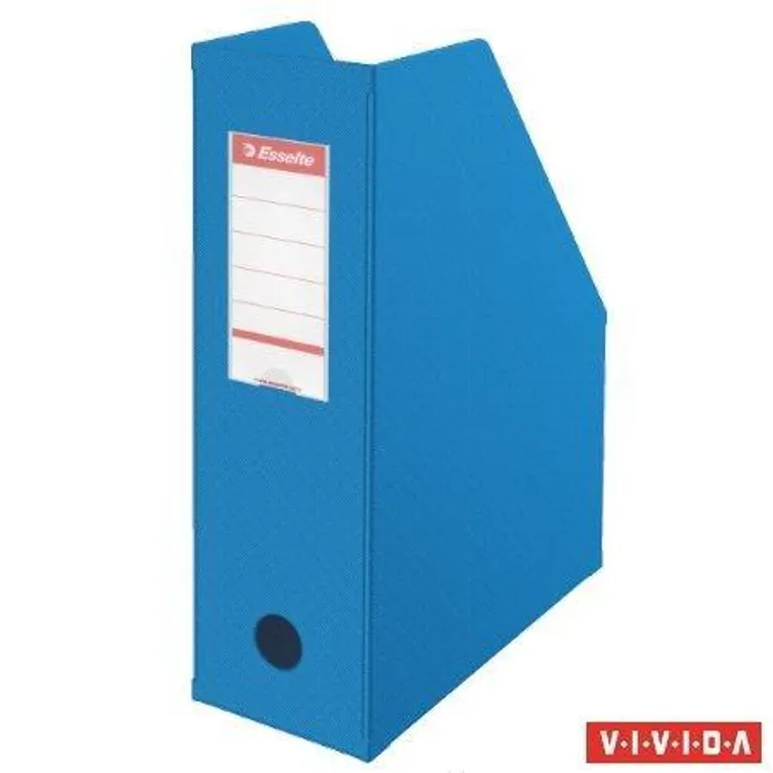 Główne zdjęcie produktu Stojan na časopisy, skládací, Vivida modrá, 100 mm, PVC/ karton, ESSELTE