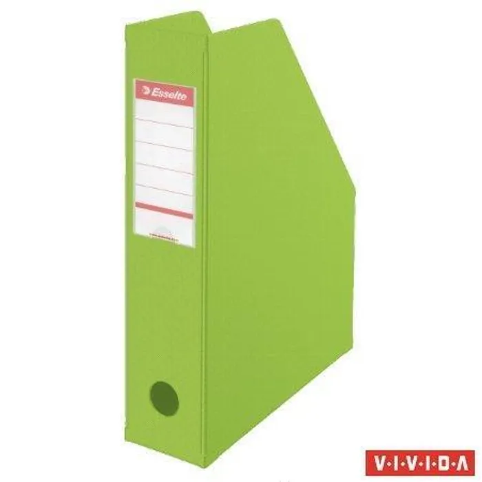 Główne zdjęcie produktu Stojan na časopisy, skládací, Vivida zelená, 70 mm, PVC/ karton, ESSELTE