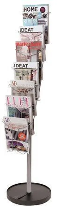 Główne zdjęcie produktu Stojan na katalogy, šedý, 7 oddílů, ALBA