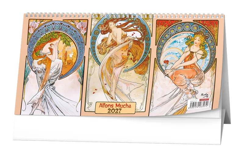 Główne zdjęcie produktu Stolní čtrnáctidenní kalendář - Alfons Mucha 2027