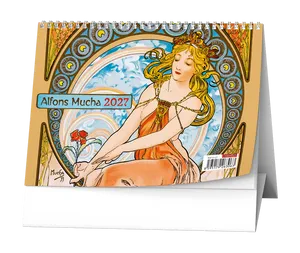 Kalendarz biurkowy - Alfons Mucha 2027