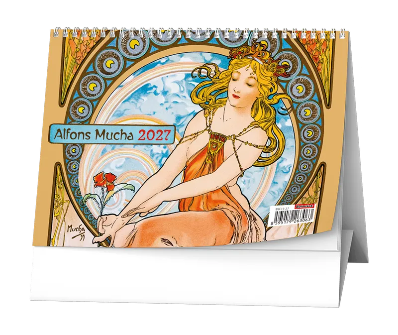 Główne zdjęcie produktu Stolní kalendář - Alfons Mucha 2027