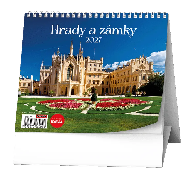 Główne zdjęcie produktu Stolní kalendář - IDEÁL - Hrady a zámky