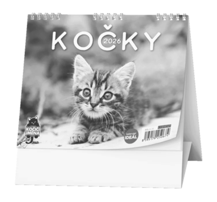 Główne zdjęcie produktu Stolní kalendář - IDEÁL - Kočky /s kočičími jmény/