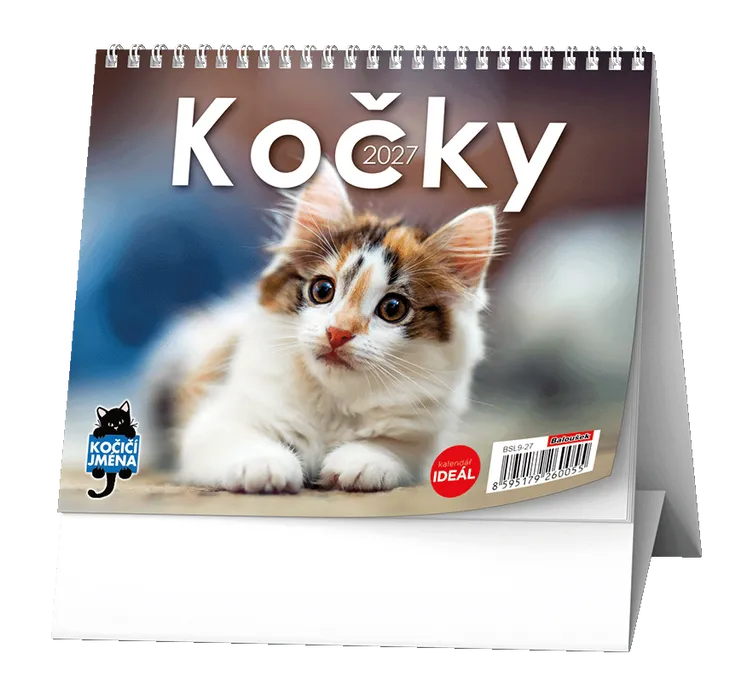 Główne zdjęcie produktu Stolní kalendář - IDEÁL - Kočky /s kočičími jmény/