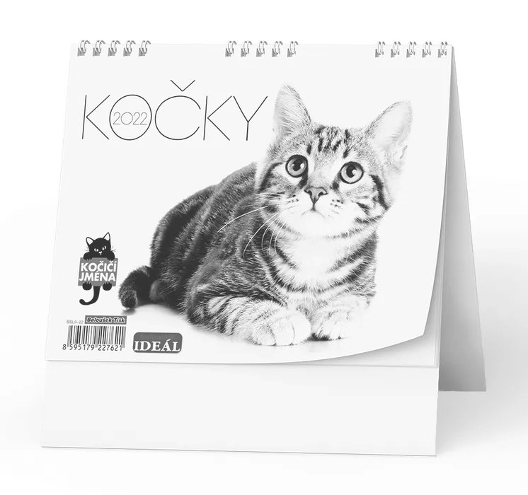 Główne zdjęcie produktu Stolní kalendář - IDEÁL - Kočky /s kočičími jmény/