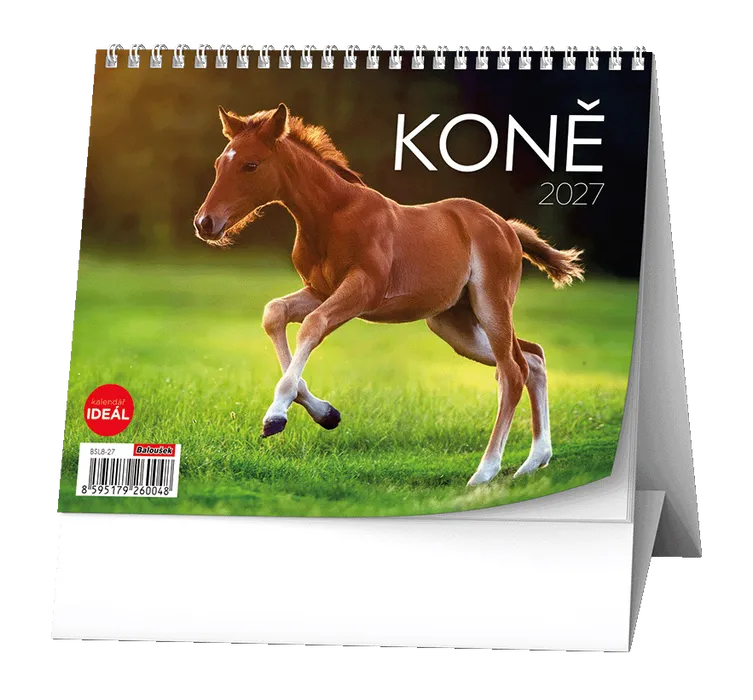 Główne zdjęcie produktu Stolní kalendář - IDEÁL - Koně