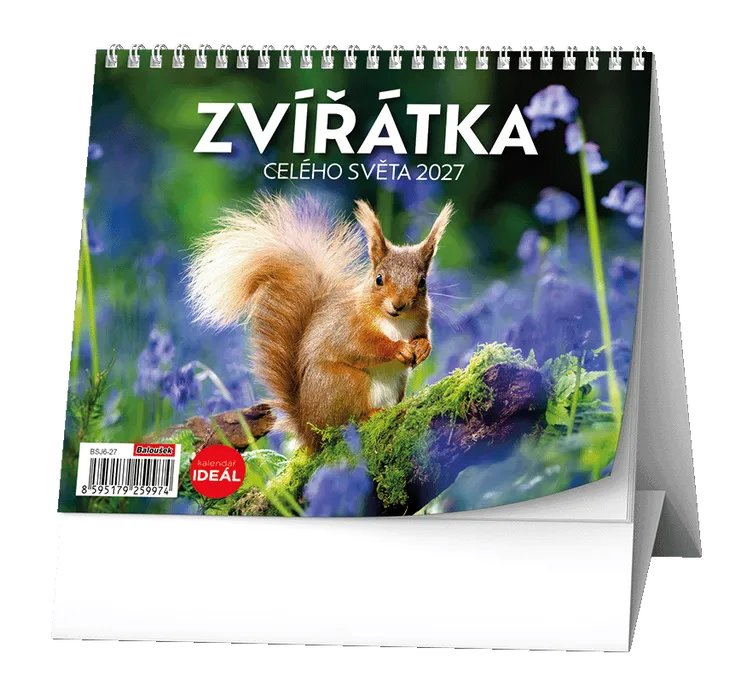 Główne zdjęcie produktu Stolní kalendář - IDEÁL - Zvířátka celého světa