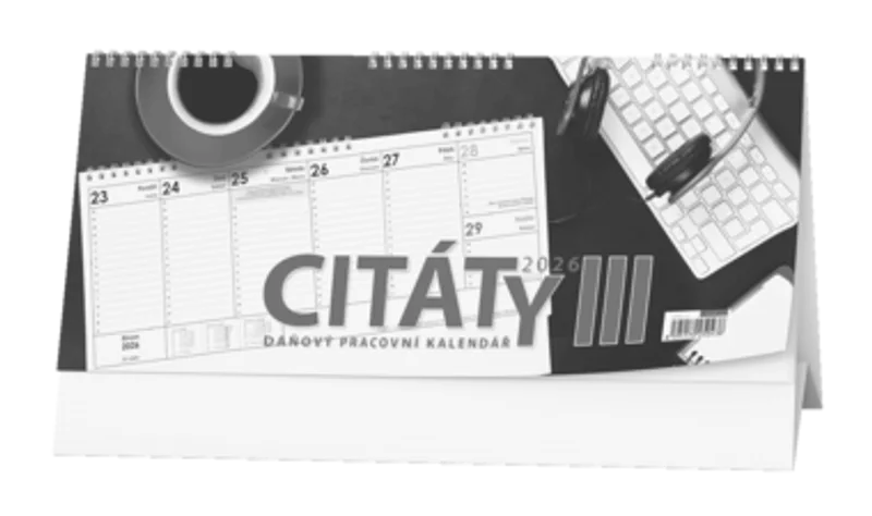Główne zdjęcie produktu Stolní kalendář - Pracovní kalendář CITÁTY III