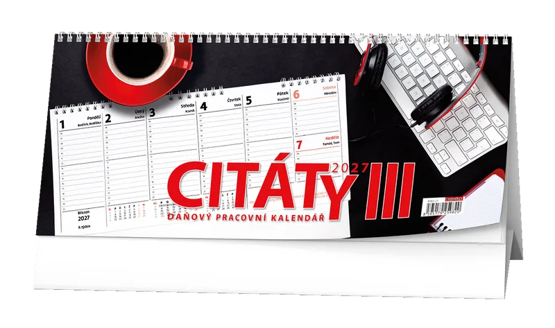 Główne zdjęcie produktu Stolní kalendář - Pracovní kalendář CITÁTY III