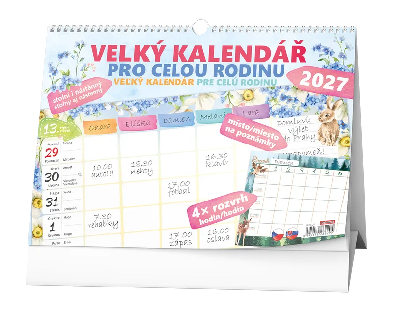 Główne zdjęcie produktu Stolní kalendář - Velký kalendář pro celou rodinu
