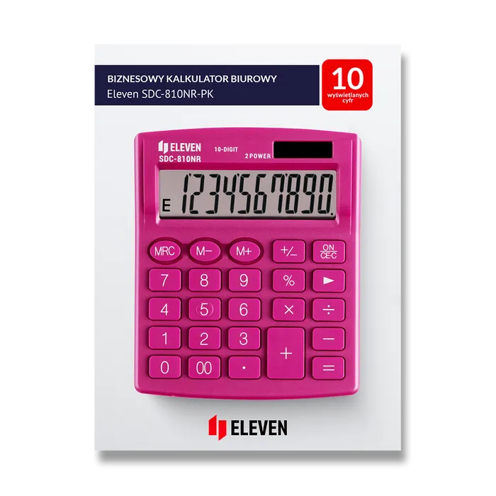Główne zdjęcie produktu Stolní kalkulátor Eleven 810NR růžová