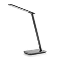 Lampa stołowa LED z ładowaniem bezprzewodowym, ściemniana, czarna, 5V/9V, micro USB, wyjście USB