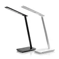 Lampa stołowa LED z ładowaniem bezprzewodowym, ściemniana, czarna, 5V/9V, micro USB, wyjście USB