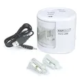 Następne zdjęcie produktu Temperówka biurkowa "PS12-USB", biała, 2 otwory, bateria/USB, RAPESCO