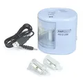 Następne zdjęcie produktu Temperówka stołowa "PS12-USB", jasnoniebieska, 2 otwory, bateria/USB, RAPESCO