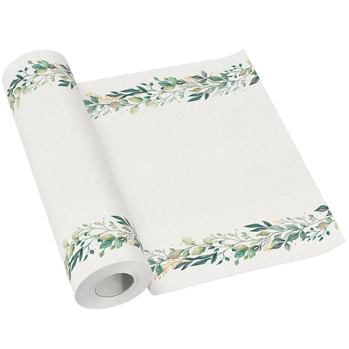 Główne zdjęcie produktu Středový pás PAW AIRLAID 40 cm x 24 m Elegant Leaves