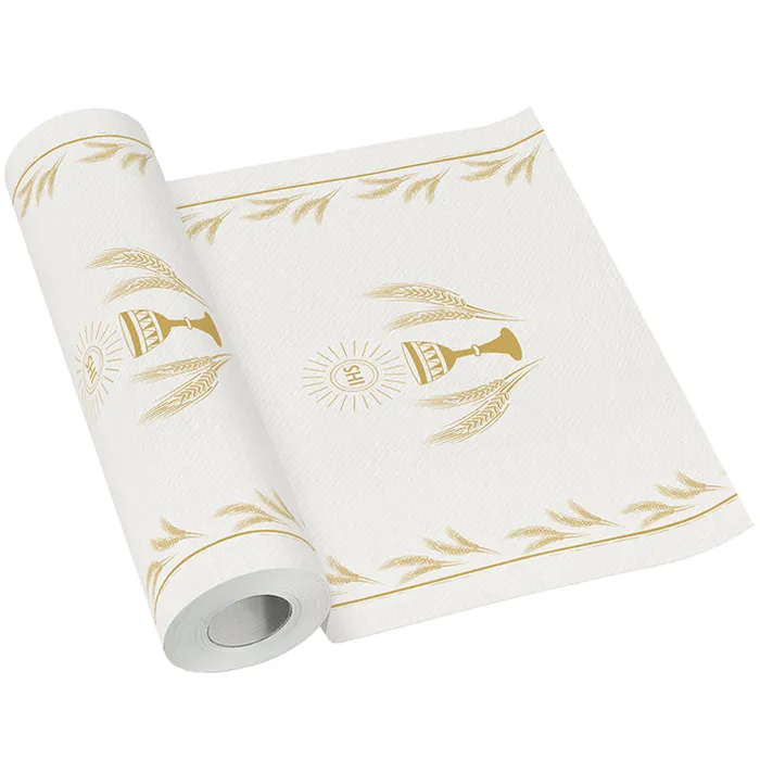 Główne zdjęcie produktu Středový pás PAW AIRLAID 40cm x 24m My First Communion gold