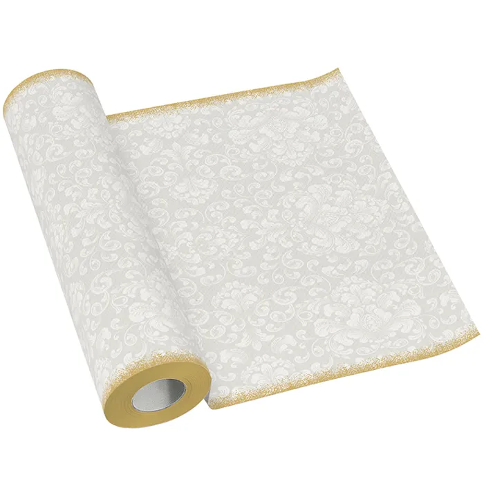 Główne zdjęcie produktu Středový pás PAW AIRLAID 40cm x 24m Rococo White