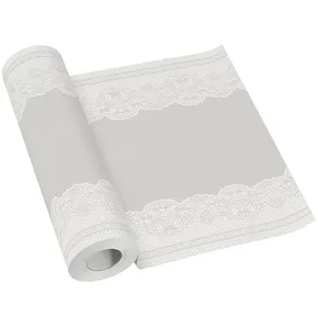 Pas środkowy PAW AIRLAID 40cm x 24m Royal Lace Silver