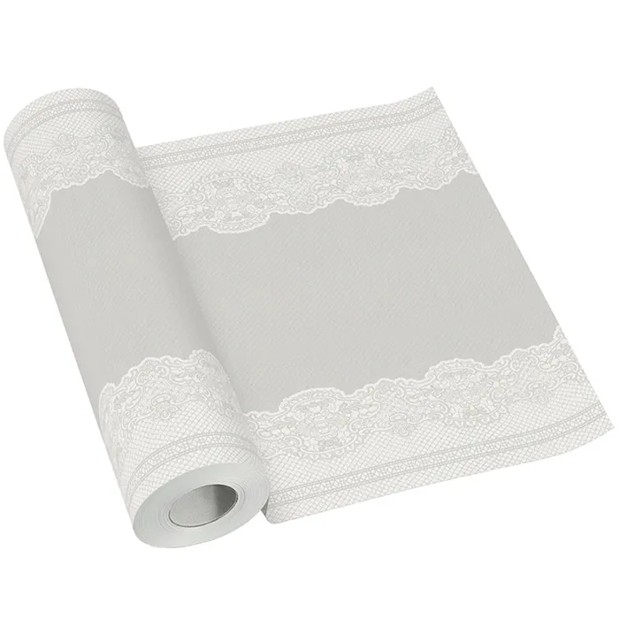 Główne zdjęcie produktu Středový pás PAW AIRLAID 40cm x 24m Royal Lace Silver