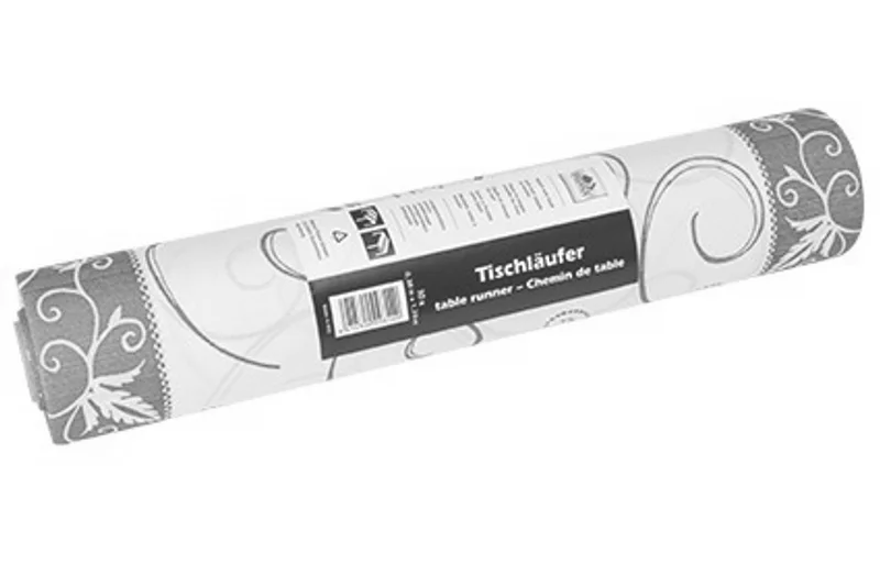 Główne zdjęcie produktu Středový pás PREMIUM 12 m x 38 cm krémový/bordo [1 ks]
