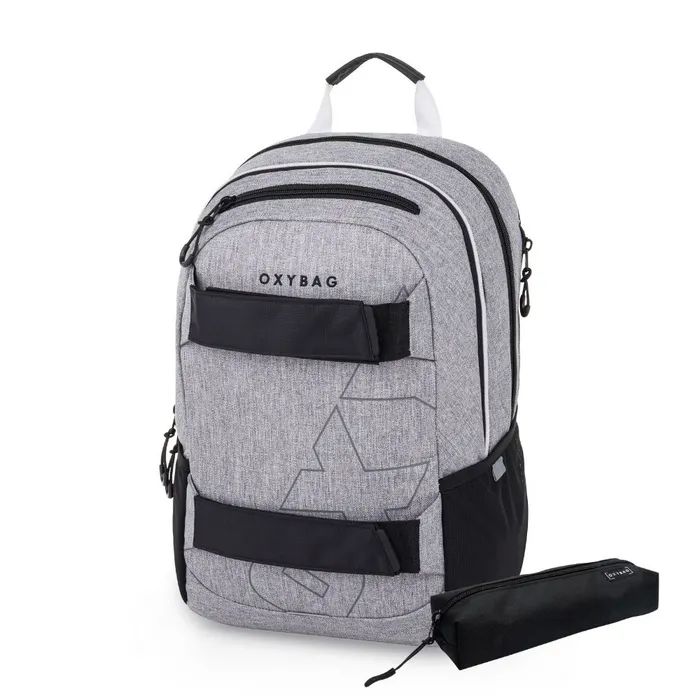 Główne zdjęcie produktu Studentský batoh + etue OXY Sport Grey Melange