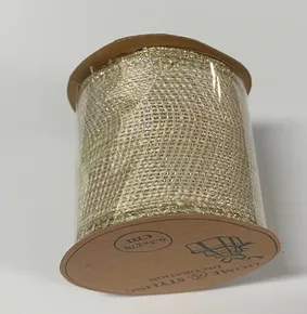 Wstążka dekoracyjna szerokość 63 mm - złota [1 szt.]
