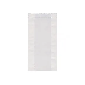 Torebka fałdowa (PAP FSC Mix) biała 12+5 x 24 cm `1kg` [100 szt]