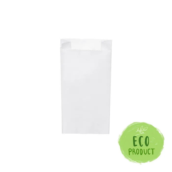Główne zdjęcie produktu Svačinové papírové sáčky bílé 1,5 kg (14+7 x 29 cm) [1000 ks]