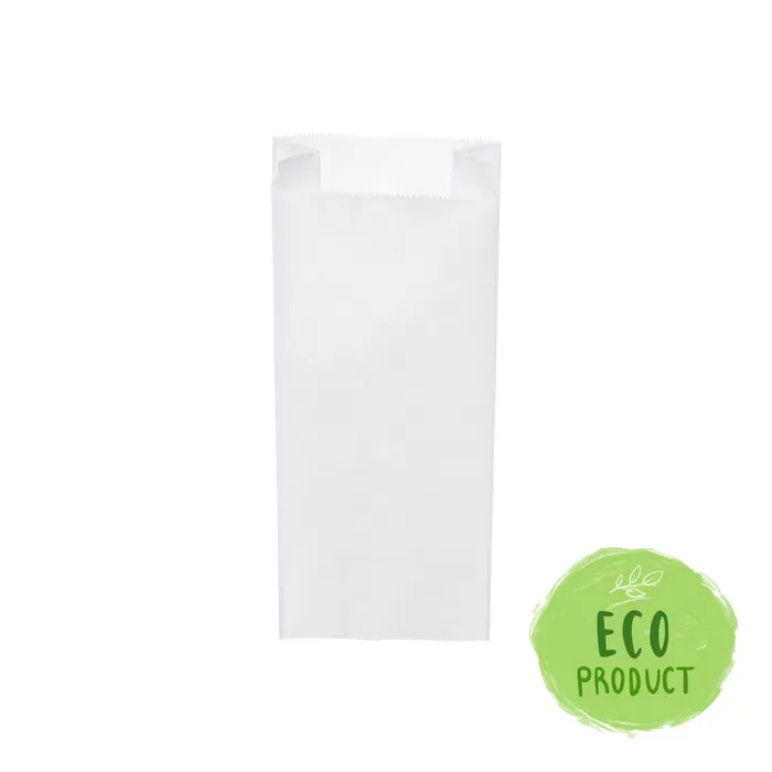 Główne zdjęcie produktu Svačinové papírové sáčky bílé 2 kg (14+7 x 32 cm) [1000 ks]