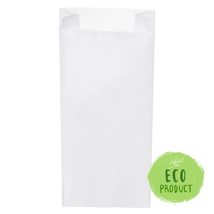 Główne zdjęcie produktu Svačinové papírové sáčky bílé 5 kg (20+7 x 45 cm) [1000 ks]