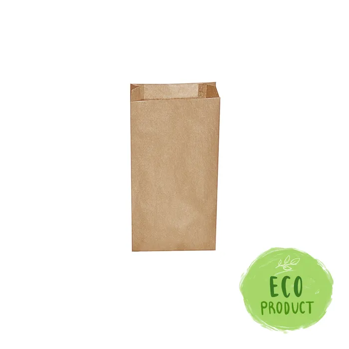 Główne zdjęcie produktu Svačinové papírové sáčky hnědé 1 kg (12+5 x 24 cm) [500 ks]