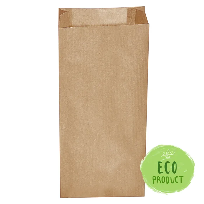 Główne zdjęcie produktu Svačinové papírové sáčky hnědé 5 kg (20+7 x 45 cm) [500 ks]