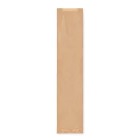 Torebka fałdowa (PAP) brązowa 12+5 x 59 cm `Baguette` [1000 szt]