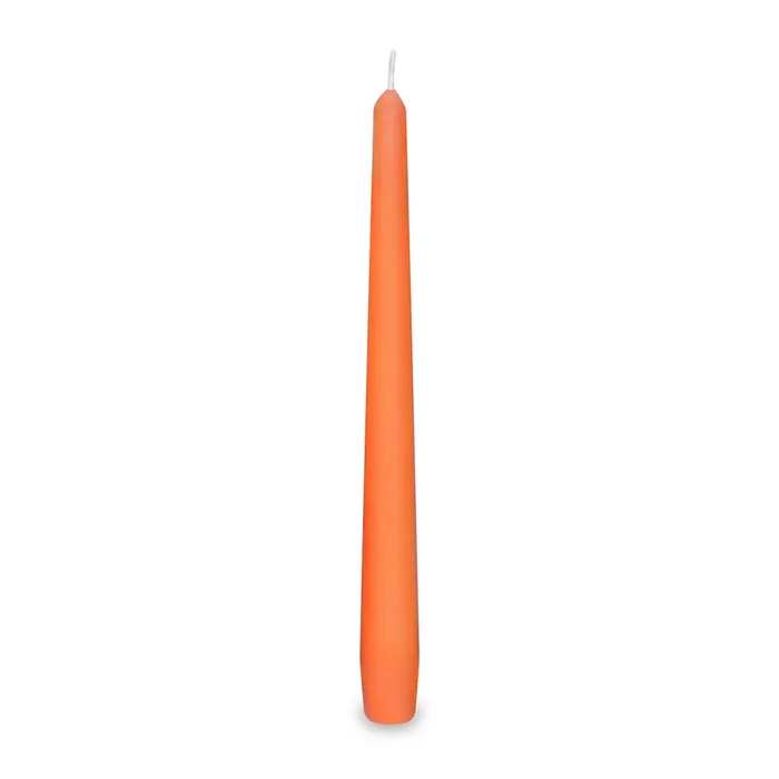 Główne zdjęcie produktu Svíčka kónická 245 mm oranžová [10 ks]