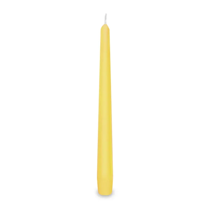 Główne zdjęcie produktu Svíčka kónická 245 mm žlutá [10 ks]