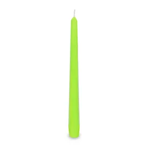 Świeca stożkowa żółtozielona średnica 23 x 245 mm [10 szt]