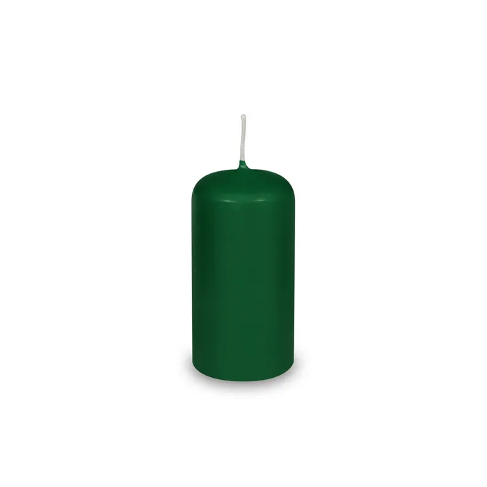 Główne zdjęcie produktu Svíčka válcová průměr 40 x 80 mm tmavě zelená [4 ks]