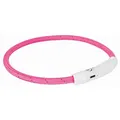 Następne zdjęcie produktu Świecący pierścień na szyję USB, różowy L-XL: 65 cm/ o 7 mm