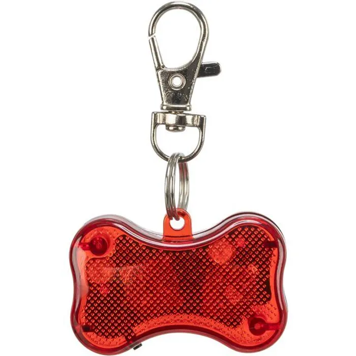 Główne zdjęcie produktu Svítící přívěsek červená kost pro psy 4,5 x 3 cm